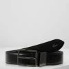 Lacoste REVERSIBLE CURVED STITCHED EDGES - Ceinture - Black