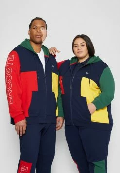 Lacoste PLUS UNISEX - Sweat à Capuche Zippé - Navy Blue/red/green -Lacoste Soldes Magasin 981b4f81a36d4d8e8cd8e5ccb0bf6c1c