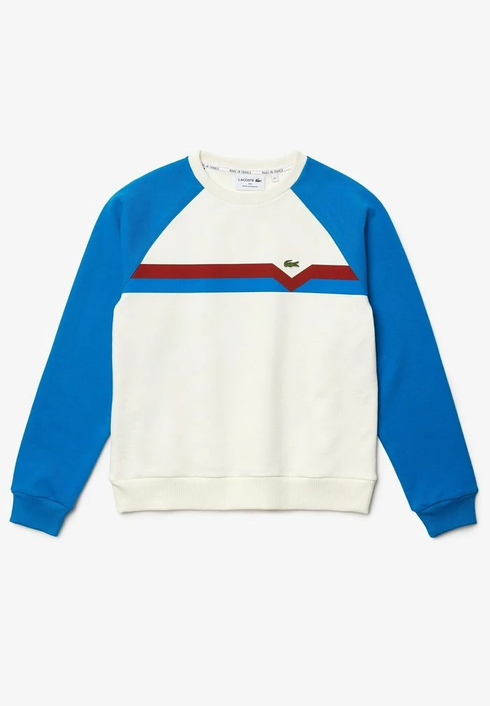 Lacoste Sweatshirt - Blanc / Bleu / Rouge 5 Lacoste Sweatshirt - Blanc / Bleu / Rouge – Image 5