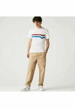 Lacoste T-shirt Imprimé - Blanc/rouge/bleu