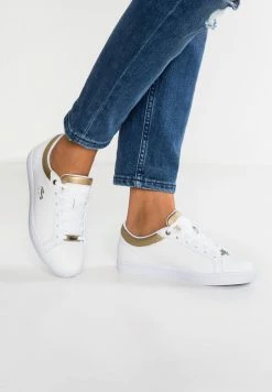 Lacoste STRAIGHTSET CAW - Baskets Basses - White/gold