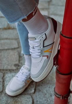 Lacoste Baskets Basses - White/burgundy -Lacoste Soldes Magasin 9d8e382dd4ab41f98f1cebfb9bc967c2