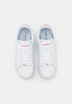 Lacoste CARNABY EVO - Baskets Basses - White/dark Pink -Lacoste Soldes Magasin 9df1069dff1c418680787d6e91654b27