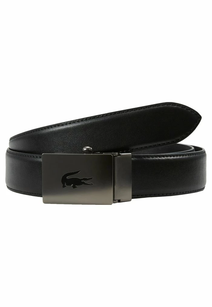 Lacoste CURVED STITCHED EDGES - Ceinture - Black 4 Lacoste CURVED STITCHED EDGES - Ceinture - Black – Image 4