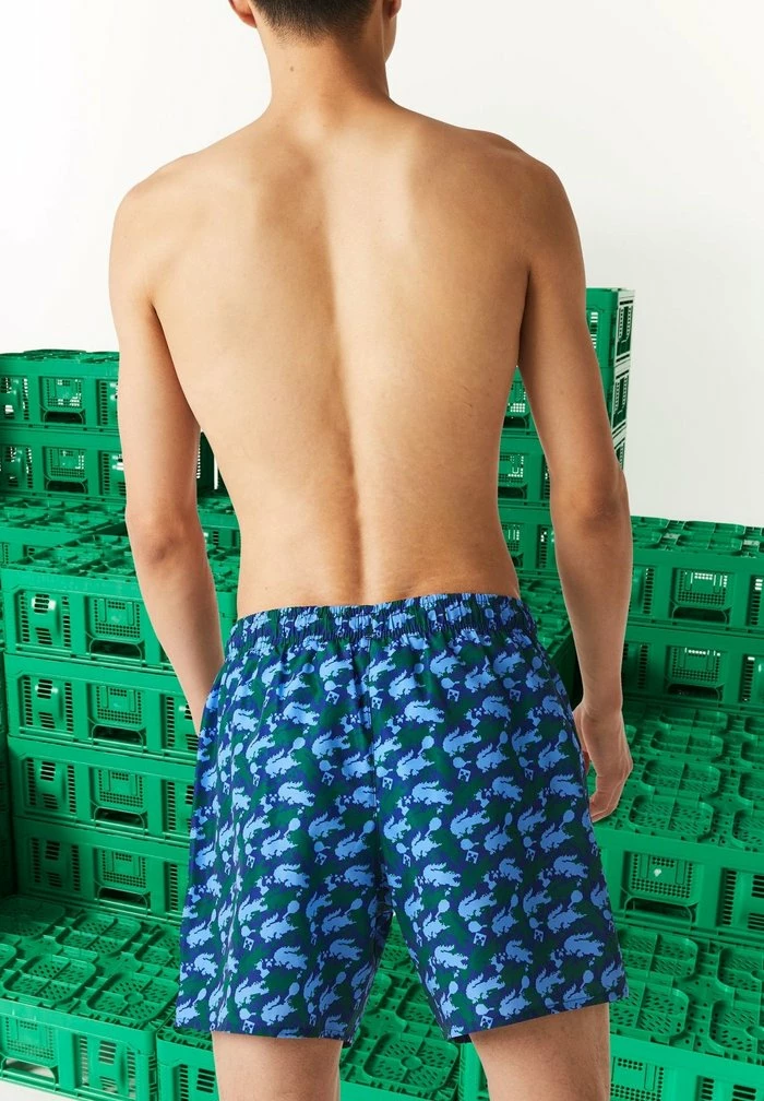 Lacoste Short De Bain - Bleu Vert Bleu 2 Lacoste Short De Bain - Bleu Vert Bleu – Image 2