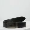 Lacoste CURVED STITCHED EDGES - Ceinture - Black