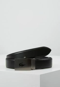 Lacoste CURVED STITCHED EDGES - Ceinture - Black
