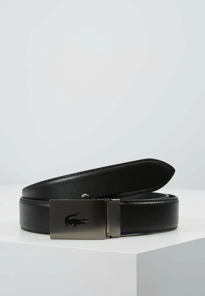 Lacoste CURVED STITCHED EDGES - Ceinture - Black 1 Lacoste CURVED STITCHED EDGES - Ceinture - Black