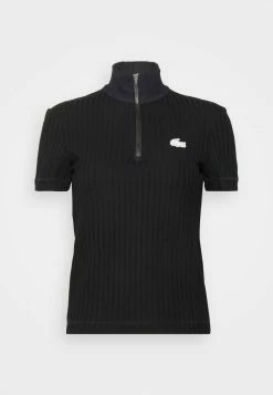 Lacoste EXCLUSIVE - T-shirt Basique - Black -Lacoste Soldes Magasin a46bf7d552834632b30deee84d293571