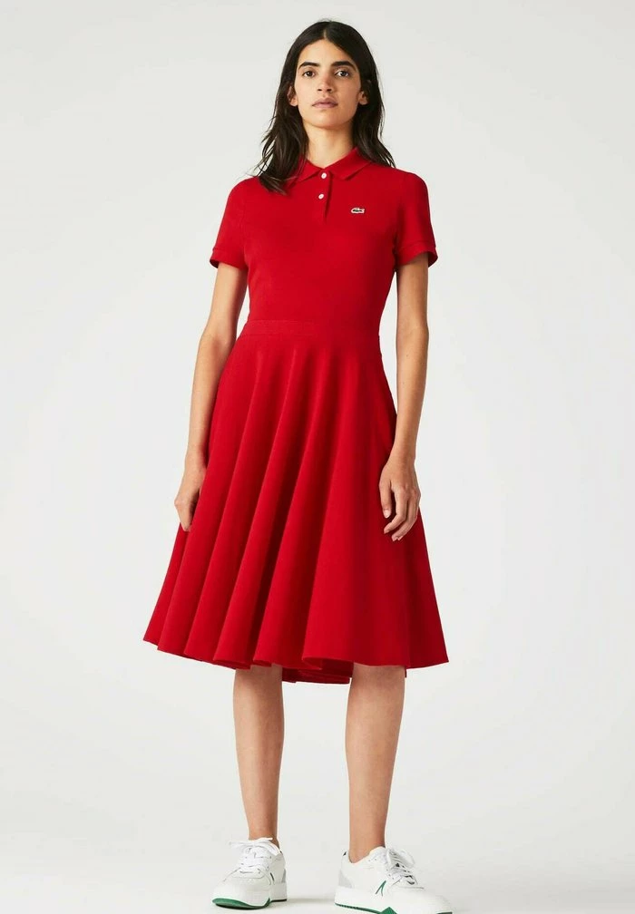 Lacoste Robe En Jersey - Rouge 1 Lacoste Robe En Jersey - Rouge
