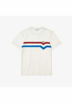 Lacoste T-shirt Imprimé - Blanc/rouge/bleu -Lacoste Soldes Magasin a8966304127c4e658006b5f9f2922816