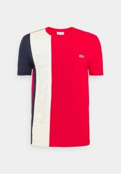 Lacoste T-shirt Imprimé - Rouge/naturel Clair/marine -Lacoste Soldes Magasin aa0a2725dc1c45d7a4b1747d10cfd7c9