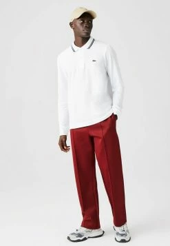 LACOSTE POLO ML - Polo - Blanc Bleu Marine