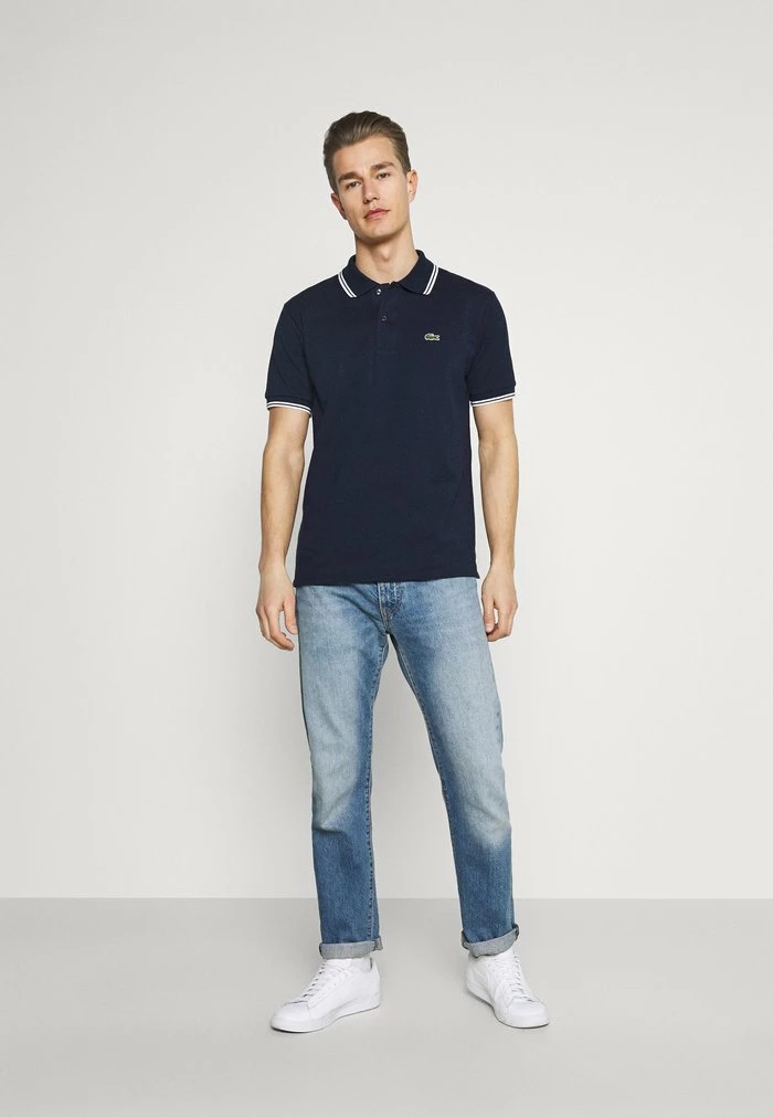 Lacoste Polo - Navy Blue/white 2 Lacoste Polo - Navy Blue/white – Image 2