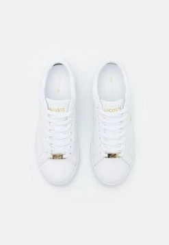 Lacoste LEROND - Baskets Basses - White/gold -Lacoste Soldes Magasin ac5db3955f2f46e39a15504ff9391f8c