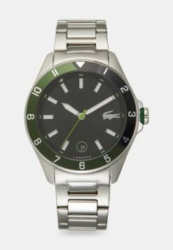Lacoste TIEBRAKER - Montre - Silver-coloured/green