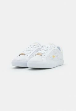 Lacoste POWERCOURT - Baskets Basses - White/gold -Lacoste Soldes Magasin b15a1c6be38342198c152aba006d0599