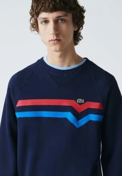 Lacoste Sweatshirt - Bleu Marine Rouge Bleu -Lacoste Soldes Magasin b15ce6a26a2d4de0953fedc01a254432