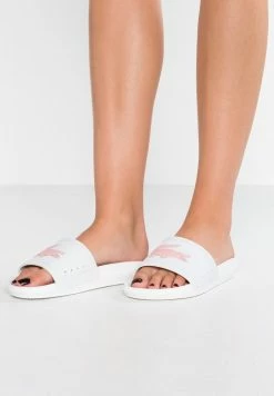 Lacoste CROCO SLIDE - Sandales De Bain - White