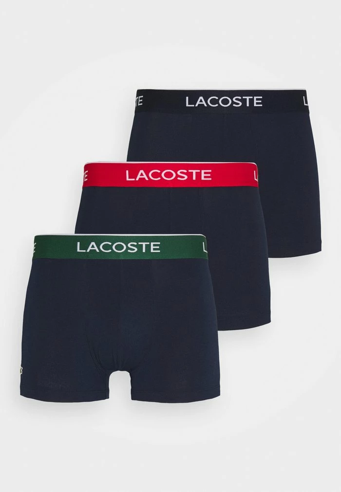 Lacoste 3 PACK - Shorty - Navy Blue/green-red-navy Blue 1 Lacoste 3 PACK - Shorty - Navy Blue/green-red-navy Blue