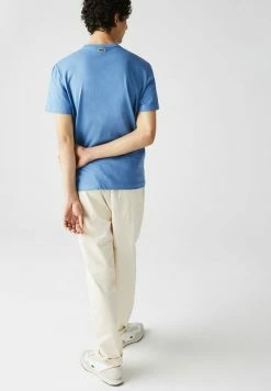 Lacoste T-shirt Imprimé - Bleu -Lacoste Soldes Magasin b78e03a3e27c48fb81a73658584713bc