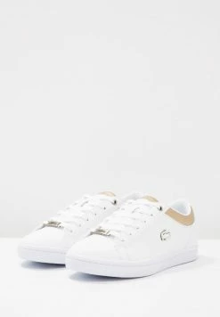 Lacoste STRAIGHTSET CAW - Baskets Basses - White/gold -Lacoste Soldes Magasin b9cea145b31c42d6947f2246575b99b3