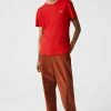 Lacoste T-shirt Basique - Rouge/blanc