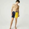 Lacoste BAIN HOMME - Short De Bain - Bleu / Vert Kaki / Jaune