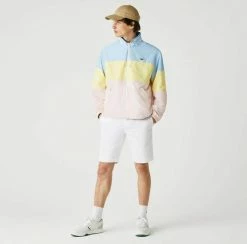 Lacoste BH8063 - Veste Mi-saison - Bleu / Jaune / Rose Pale