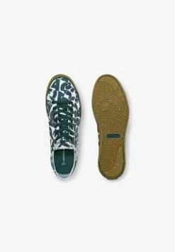 Lacoste GEVULCANISEERDE - Baskets Basses - Wht Dk Grn -Lacoste Soldes Magasin c183a40ac7a64dc593aba2b944a76d97