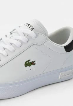Lacoste POWERCOURT - Baskets Basses - White/black -Lacoste Soldes Magasin c41367eba9574043b669e28d5bf8bffc