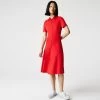 Lacoste Robe Chemise - Rouge Rouge