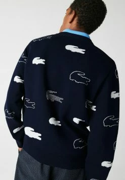 Lacoste Pullover - Bleu Marine Blanc -Lacoste Soldes Magasin c66ac393e45b408d91dd9fa290b8963d