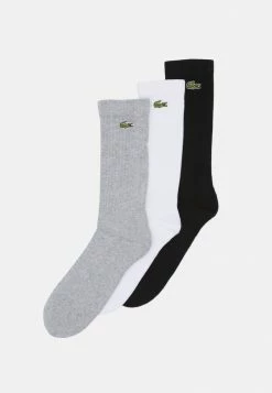 Lacoste 3 PACK - Chaussettes - Argent Chine/blanc/noir