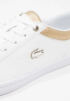 Lacoste STRAIGHTSET CAW - Baskets Basses - White/gold -Lacoste Soldes Magasin c8e2de95c81f43ca82bdb96366501a78