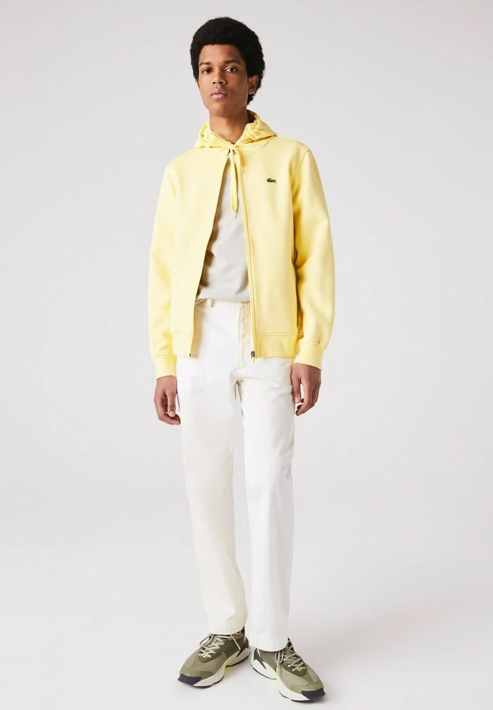 Lacoste PLUS - Sweat à Capuche Zippé - Jaune 1 Lacoste PLUS - Sweat à Capuche Zippé - Jaune