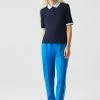 Lacoste KORTE MOUW - Polo - Bleu Marine/blanc/bleu Clair