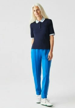 Lacoste KORTE MOUW - Polo - Bleu Marine/blanc/bleu Clair