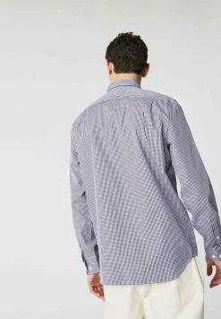 LACOSTE - Chemise - Blanc / Bleu Marine -Lacoste Soldes Magasin cecda9f64eb447b39ecaf139fab202cd