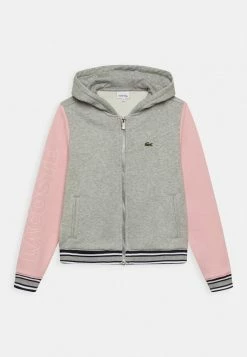 Lacoste UNISEX - Sweat à Capuche Zippé - Heather Wall Chine/lotus 1-navy Blue-white