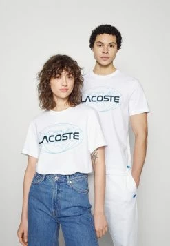 Lacoste EXCLUSIVE UNISEX GUEOE - T-shirt Imprimé - White