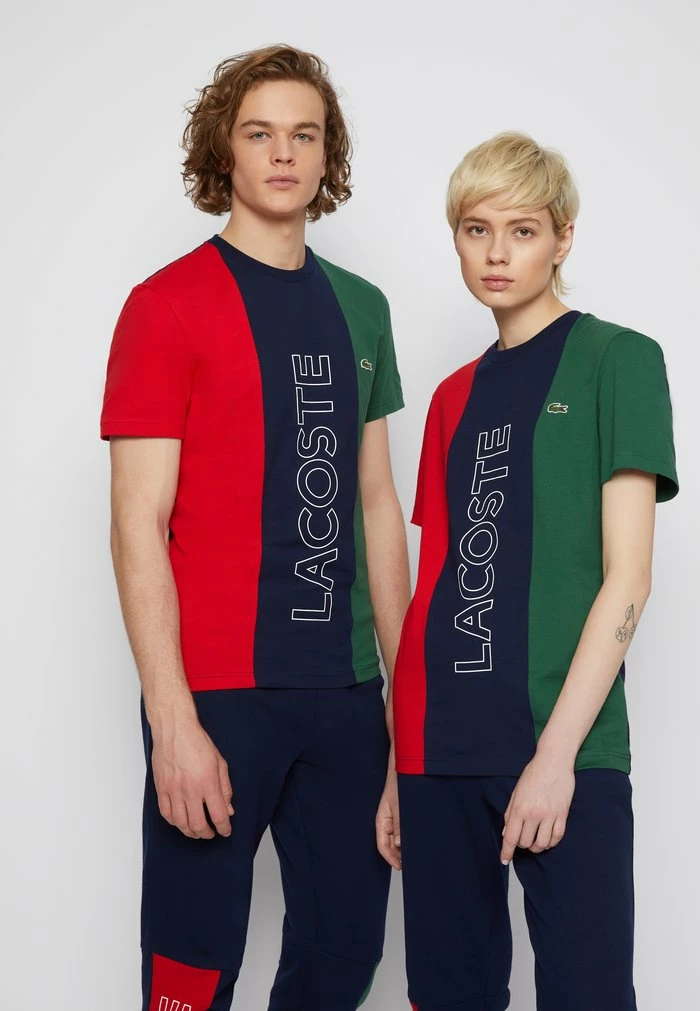 Lacoste UNISEX - T-shirt Imprimé - Marine/rouge Vert 3 Lacoste UNISEX - T-shirt Imprimé - Marine/rouge Vert – Image 3