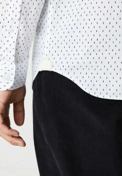 Lacoste Chemise - Blanc Bleu Marine -Lacoste Soldes Magasin df2cf06e4061486cb6dde5e691b8a626