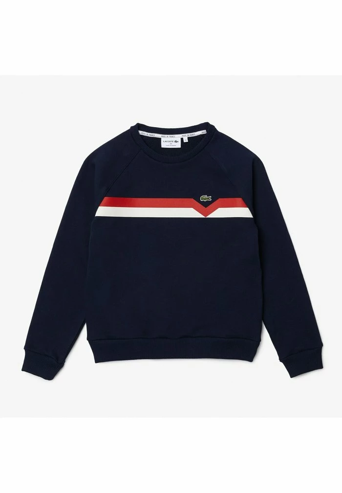 Lacoste Sweatshirt - Bleu Marine Blanc Rouge 4 Lacoste Sweatshirt - Bleu Marine Blanc Rouge – Image 4