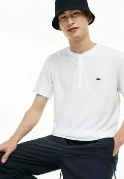Lacoste T-shirt Basique - Blanc -Lacoste Soldes Magasin e0b2c2f4648245cf9ea1c619df2885c9
