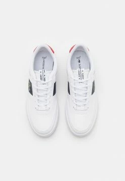 Lacoste COURT-MASTER - Baskets Basses - White/navy/red -Lacoste Soldes Magasin e0ee6ea66ad34f2d831bee4067571c17