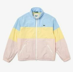 Lacoste BH8063 - Veste Mi-saison - Bleu / Jaune / Rose Pale -Lacoste Soldes Magasin e1edae4cfecc410e9406ba0bff8b6770