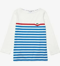 Lacoste T-shirt à Manches Longues - Blanc / Bleu / Rouge 10 Lacoste T-shirt à Manches Longues - Blanc / Bleu / Rouge -Lacoste Soldes Magasin e27523c3e5494a39ab0b2af4026e9841