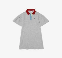 Lacoste Robe De Jour - Gris Chine / Blanc -Lacoste Soldes Magasin e2bcee98d2c94a5c9f88e8ace5c8c99f