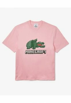 Lacoste MINECRAFT - T-shirt Imprimé - Rose